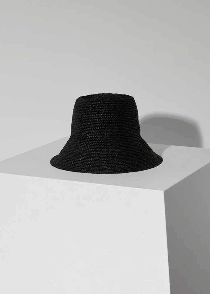 Janessa Leone Felix Hat in Black Flat Lay | Tula's Online Boutique