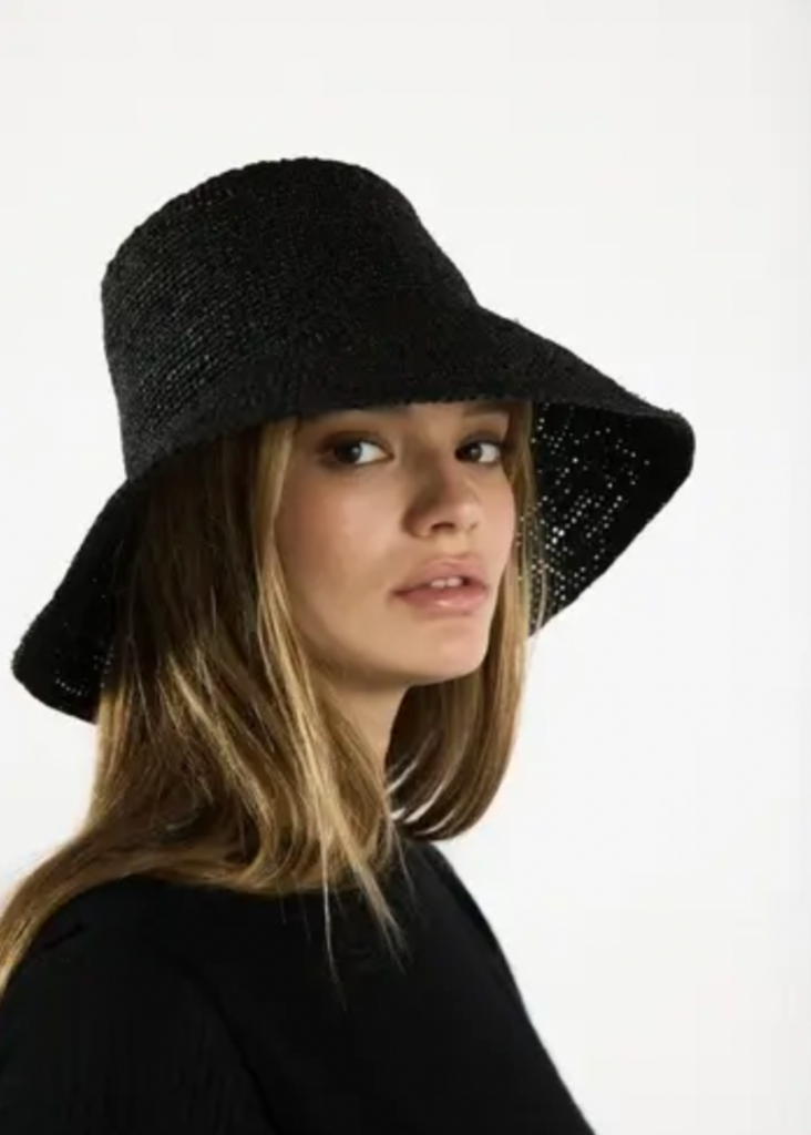 Janessa Leone Felix Hat in Black SIDE | Tula's Online Boutique