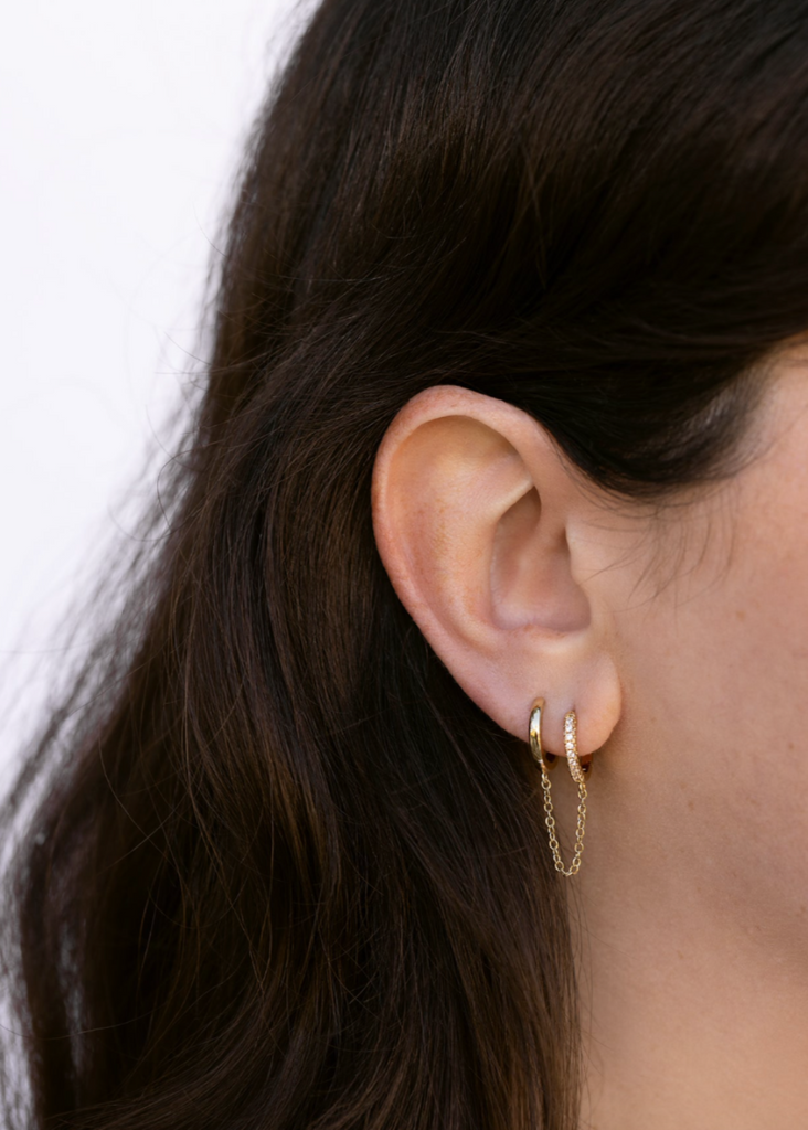 Miranda Frye Elliot Double Hoop Earrings in Gold | Tula's Online Boutique