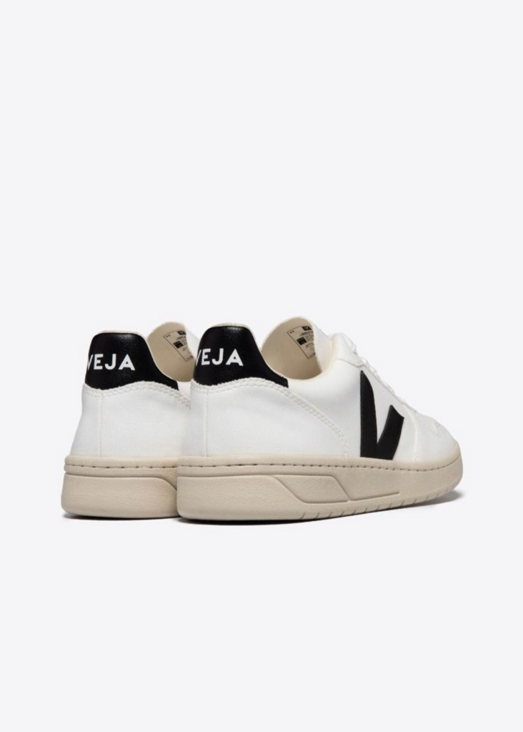 VEJA Campo ChromeFree Sneaker in White/Black Back | Tula's Online Boutique
