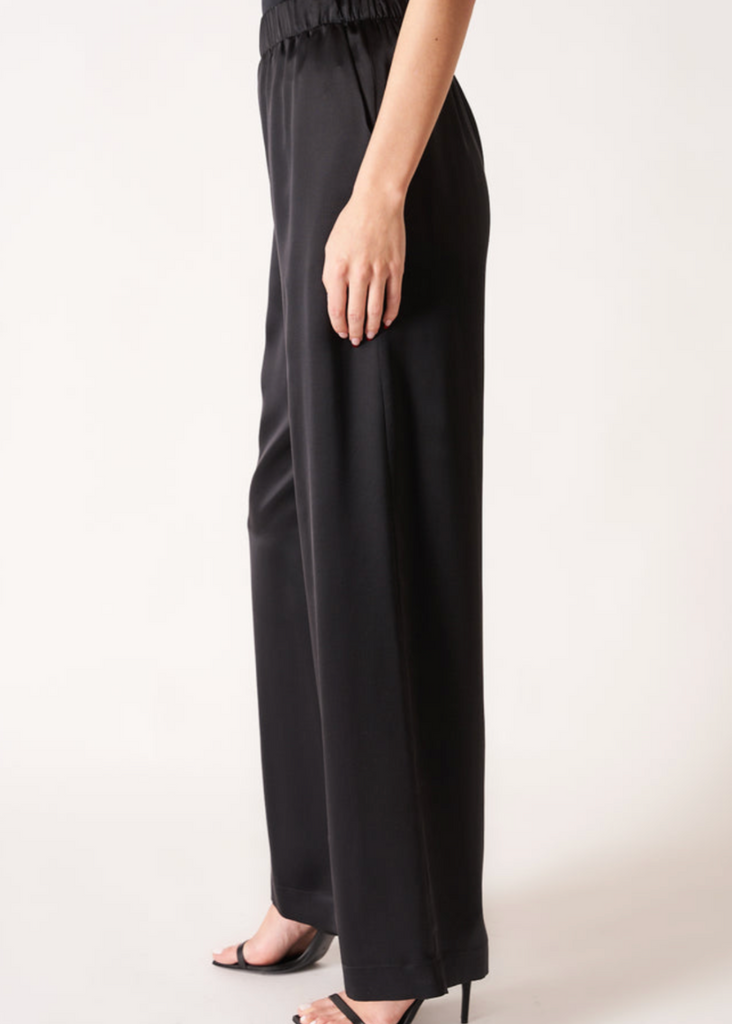 Sablyn Brynn Wide Leg Pant Pant in Black Side  | Tula's Online Boutique