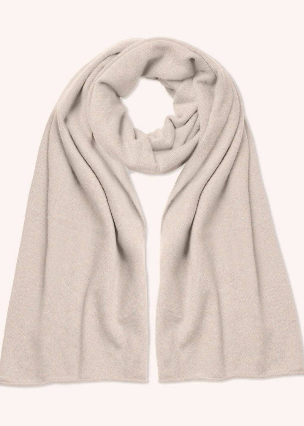 Light beige cashmere scarf