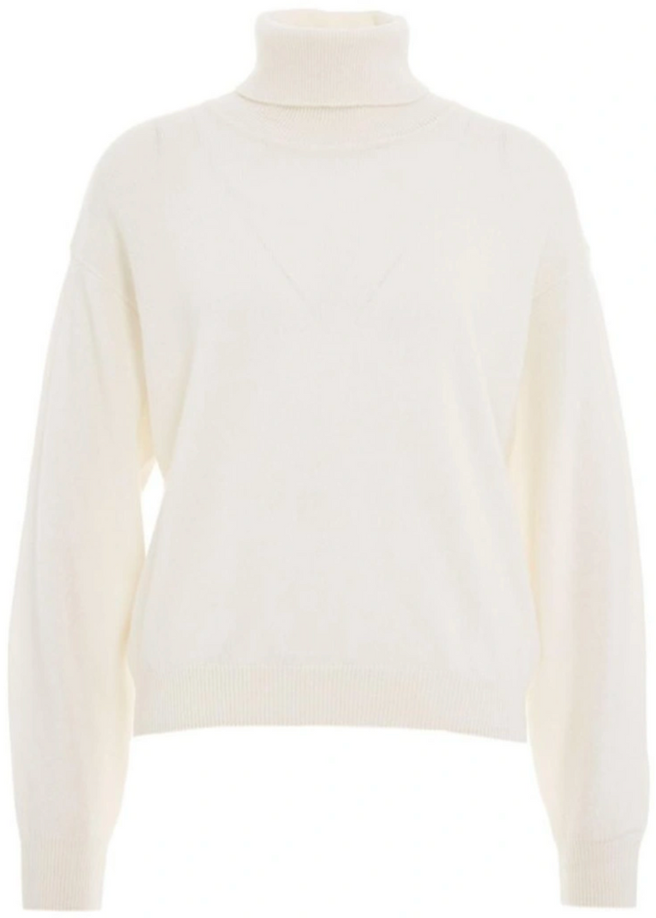 CRUSH Malibu Roll Neck Sweater in White | Tula's Online Boutique