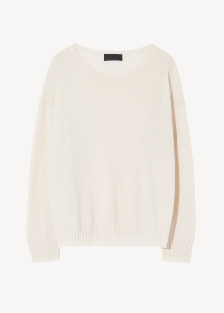 Nili Lotan Boyfriend Sweater in Ivory | Tula's Online Boutique