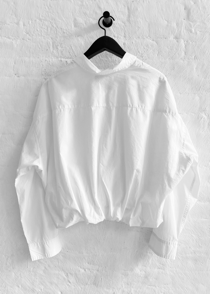 R13 Crossover Bubble Shirt in White Cotton | Tula's Online Boutique