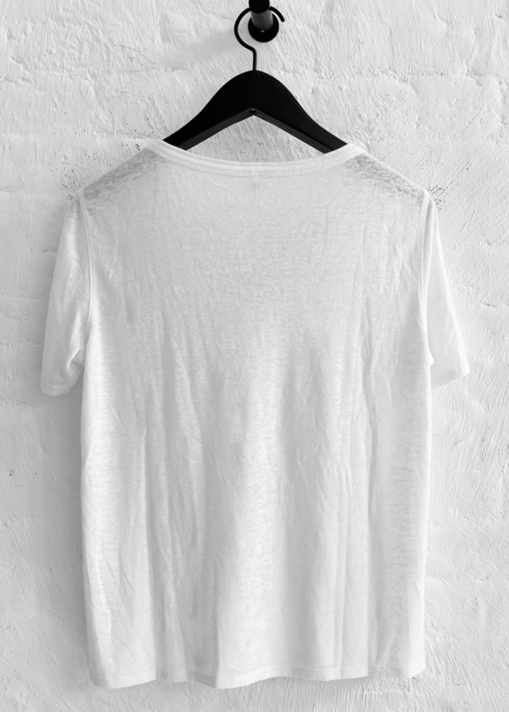 R13 Low Neck Henley in White | Tula's Online Boutique
