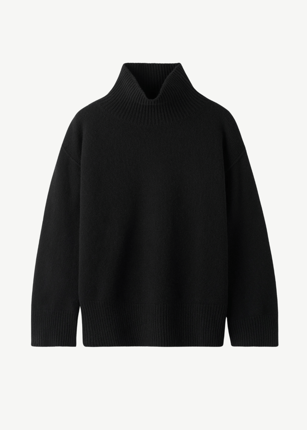Soft Goat Boyfriend Turtleneck in Black | Shop Tula