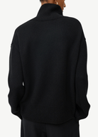 Soft Goat Boyfriend Turtleneck in Black | Shop Tula