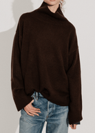 Soft Goat Boyfriend Turtleneck in Mocha | Shop Tula