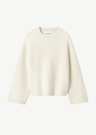 Soft Goat Chunky Crewneck in Feather | Shop Tula