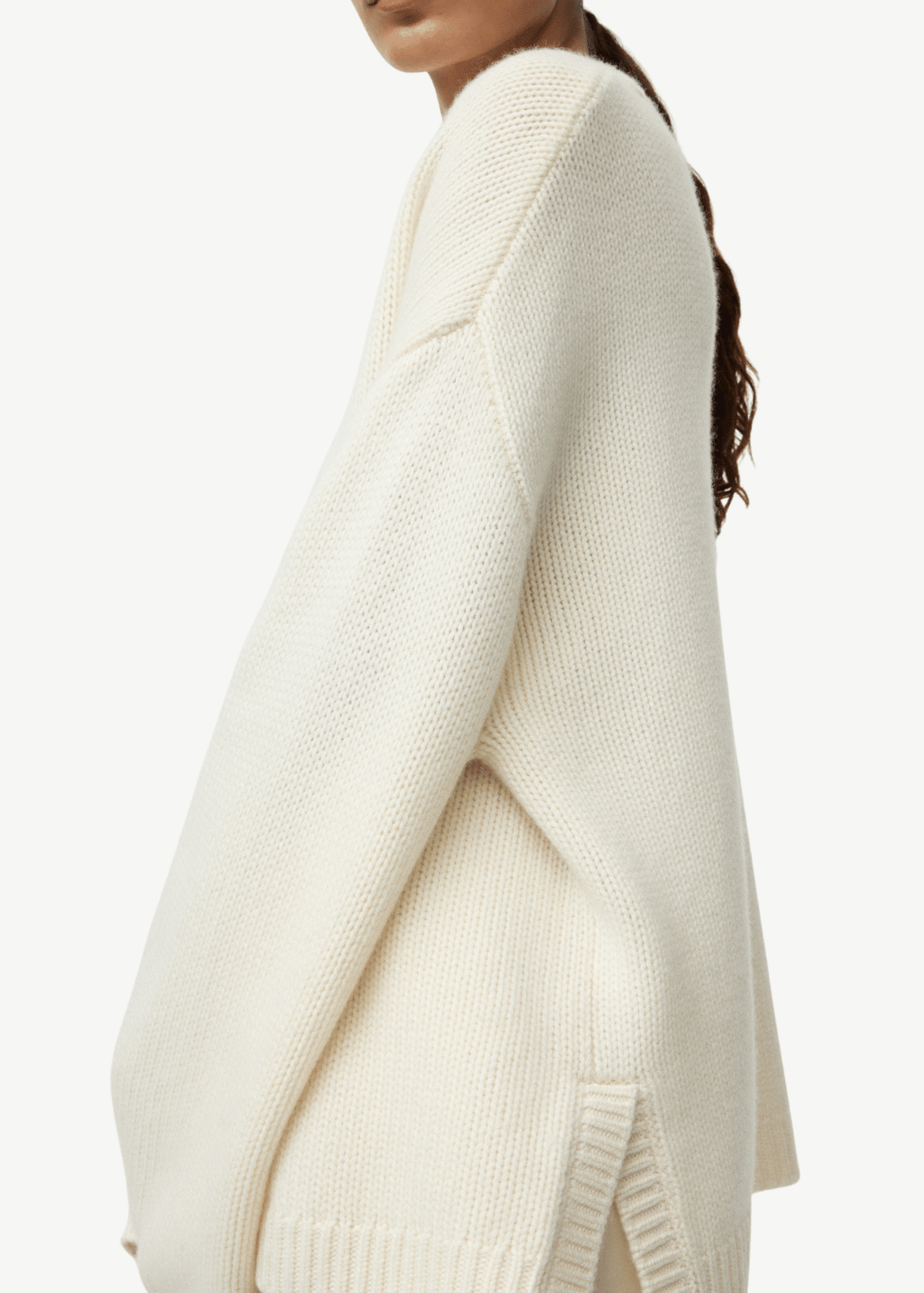 Soft Goat Chunky Crewneck in Feather | Shop Tula