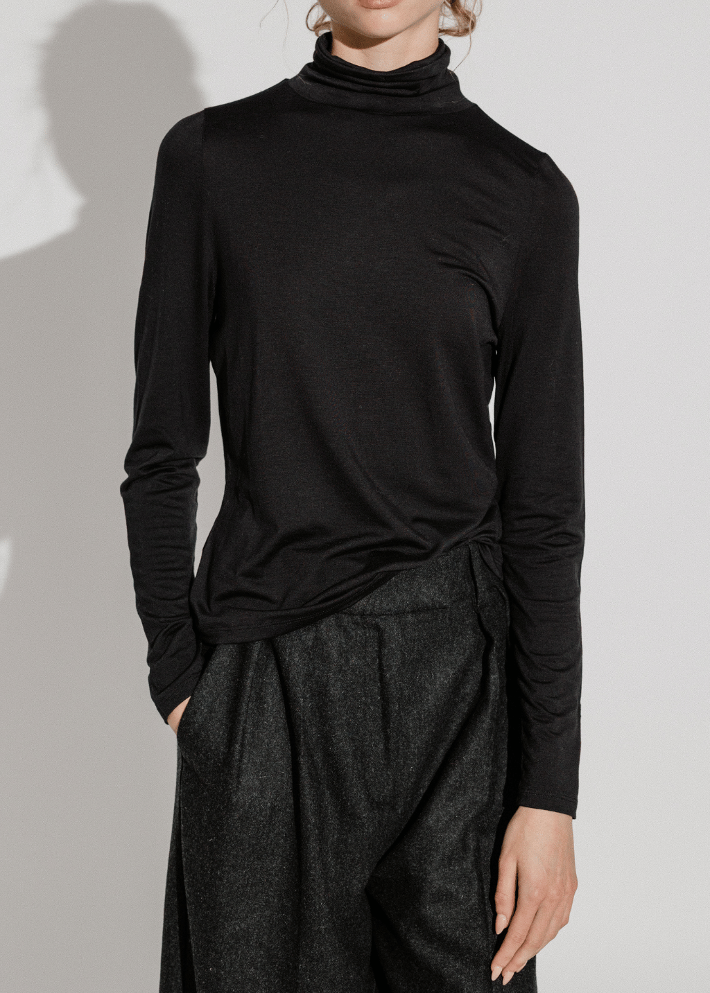 Soft Goat Lightweight Jersey Turtleneck | Shop Tula