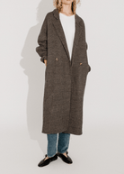 Soft Goat Oversized Houndstooth Coat | Shop Tula