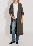 Soft Goat Oversized Houndstooth Coat | Shop Tula