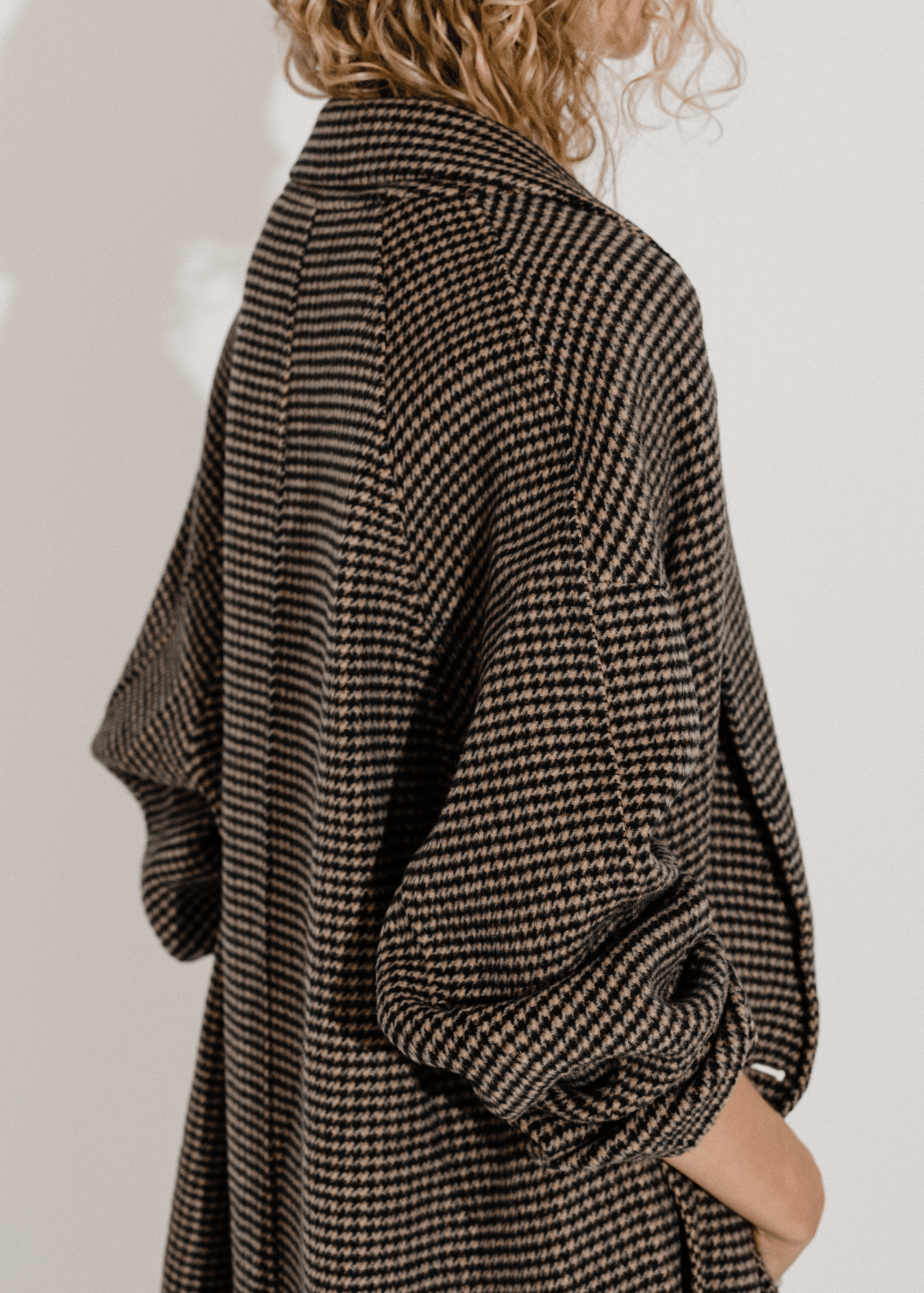 Soft Goat Oversized Houndstooth Coat | Shop Tula