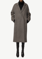 Soft Goat Oversized Houndstooth Coat | Shop Tula