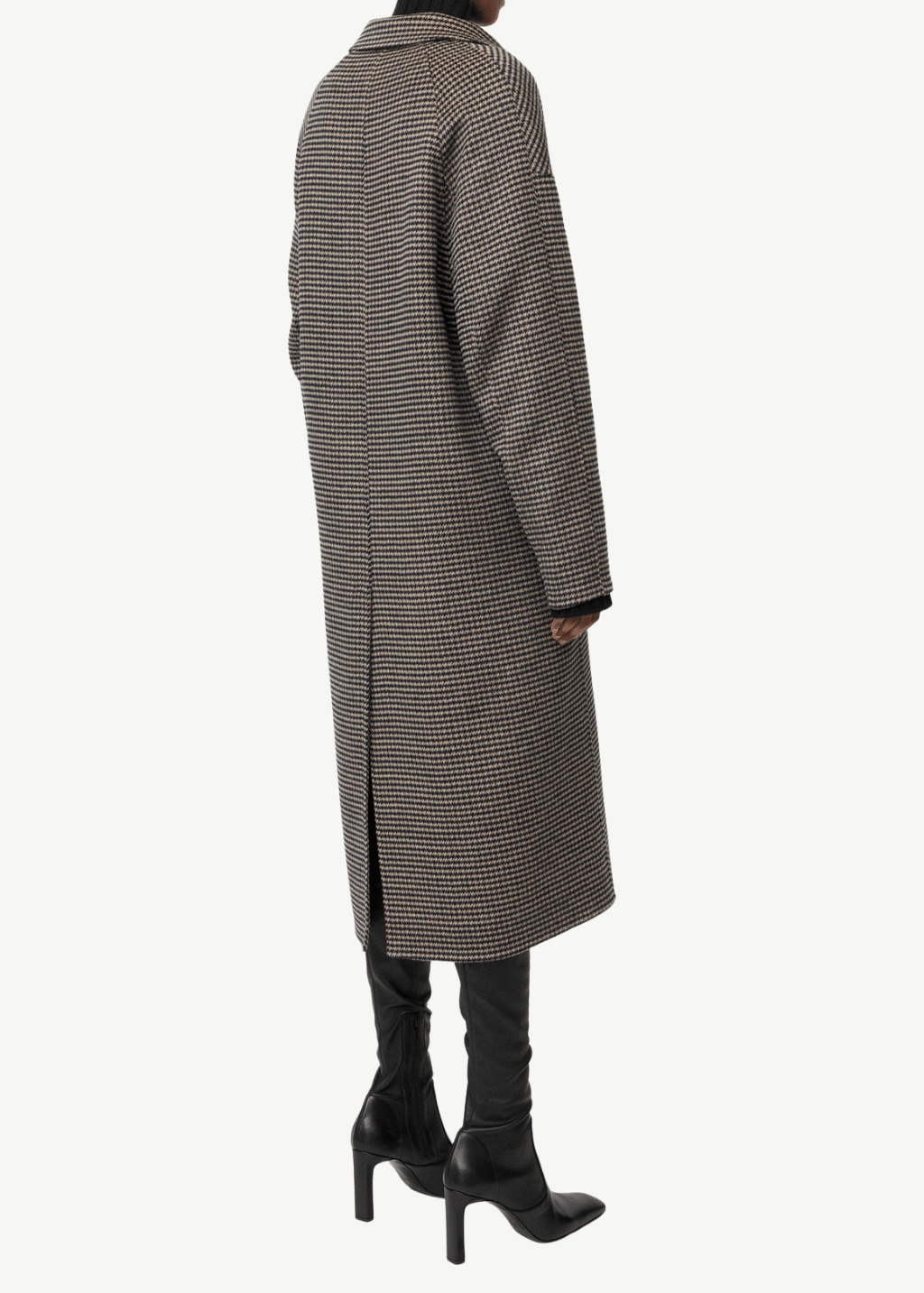 Soft Goat Oversized Houndstooth Coat | Shop Tula