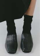 St. Agni Minimal Flat Loafer in Black | Shop Tula