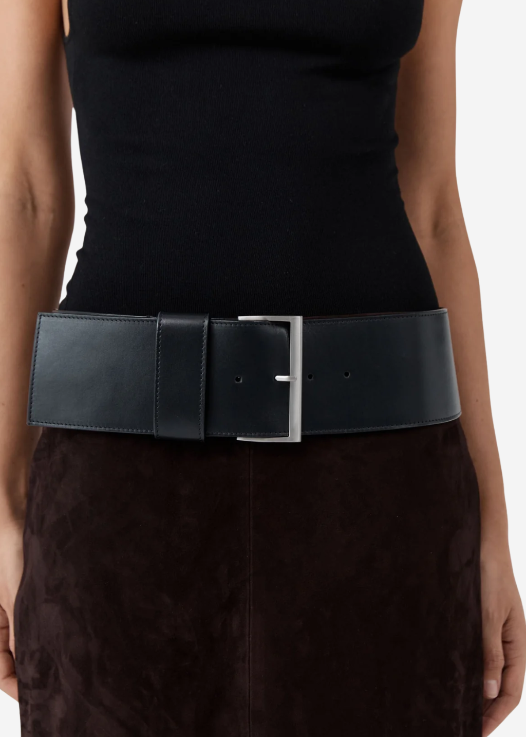 St. Agni Wide Classic Belt in Black | Shop Tula