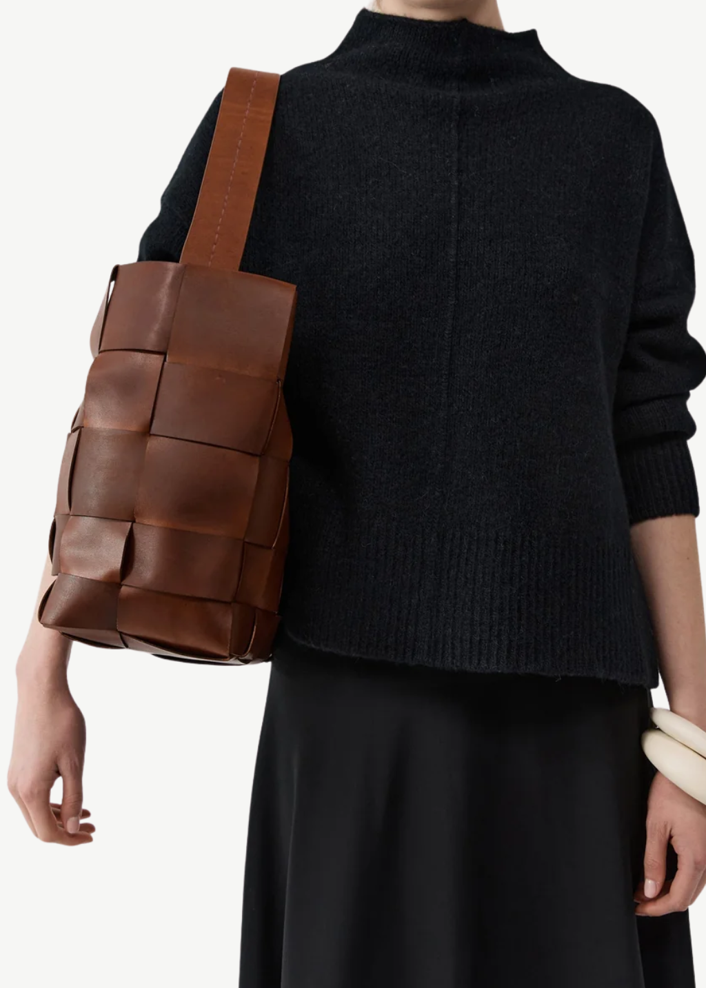 St. Agni Woven Large Tote in Chestnut | Shop Tula