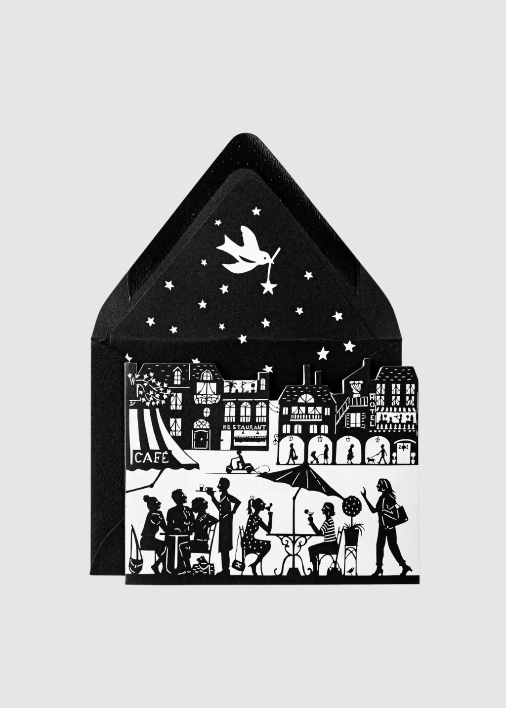 The First Snow French Café Paris Greeting Card | Shop Tula