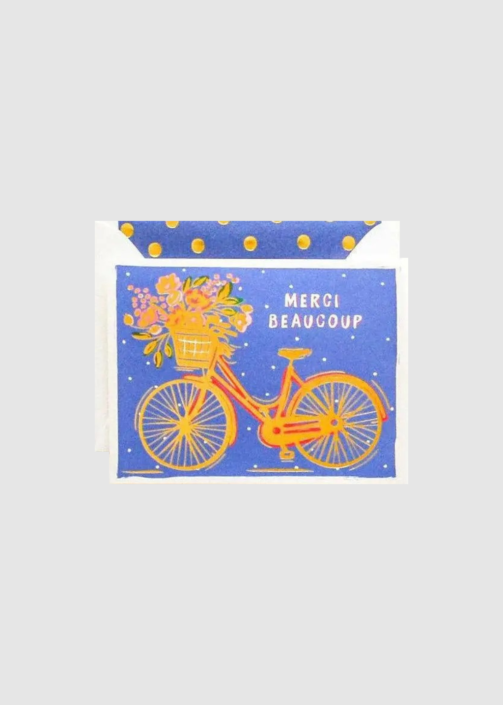 The First Snow Merci Beaucoup Bicycle Thank You Card | Shop Tula