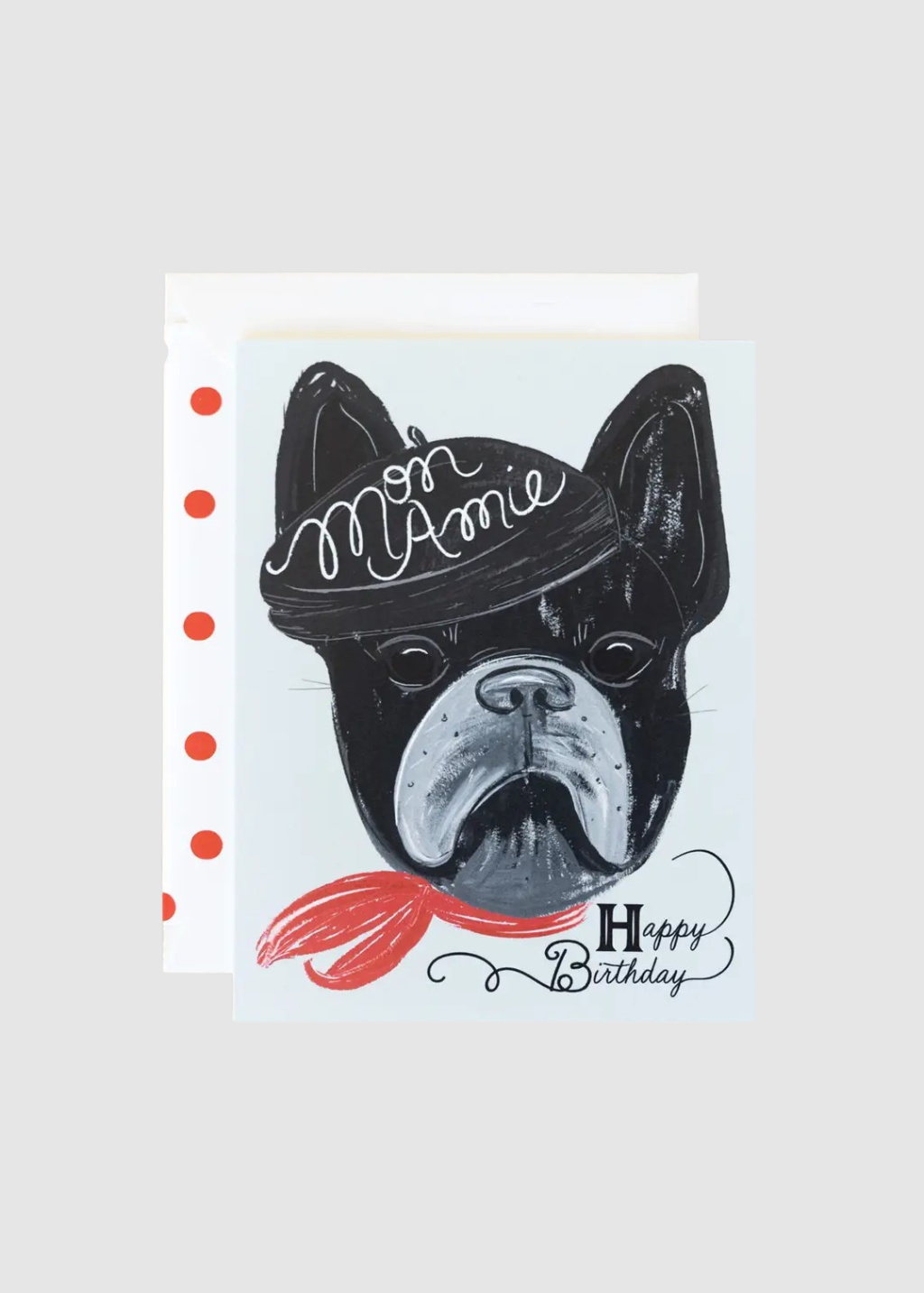 The First Snow Mon Amie French Bull Dog Birthday Card | Shop Tula
