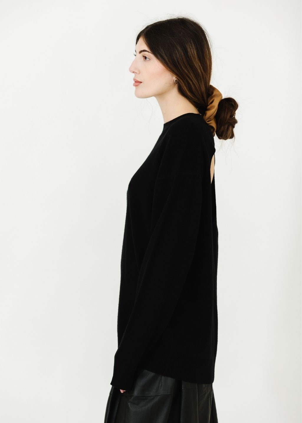Tibi Anna Merino Wool Cut Out Racerback Pullover Side | Shop Tula
