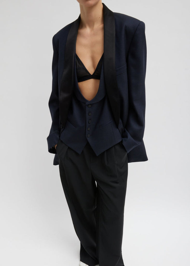 Tibi Birdseye Tuxedo Jacket | Tula's Online Boutique