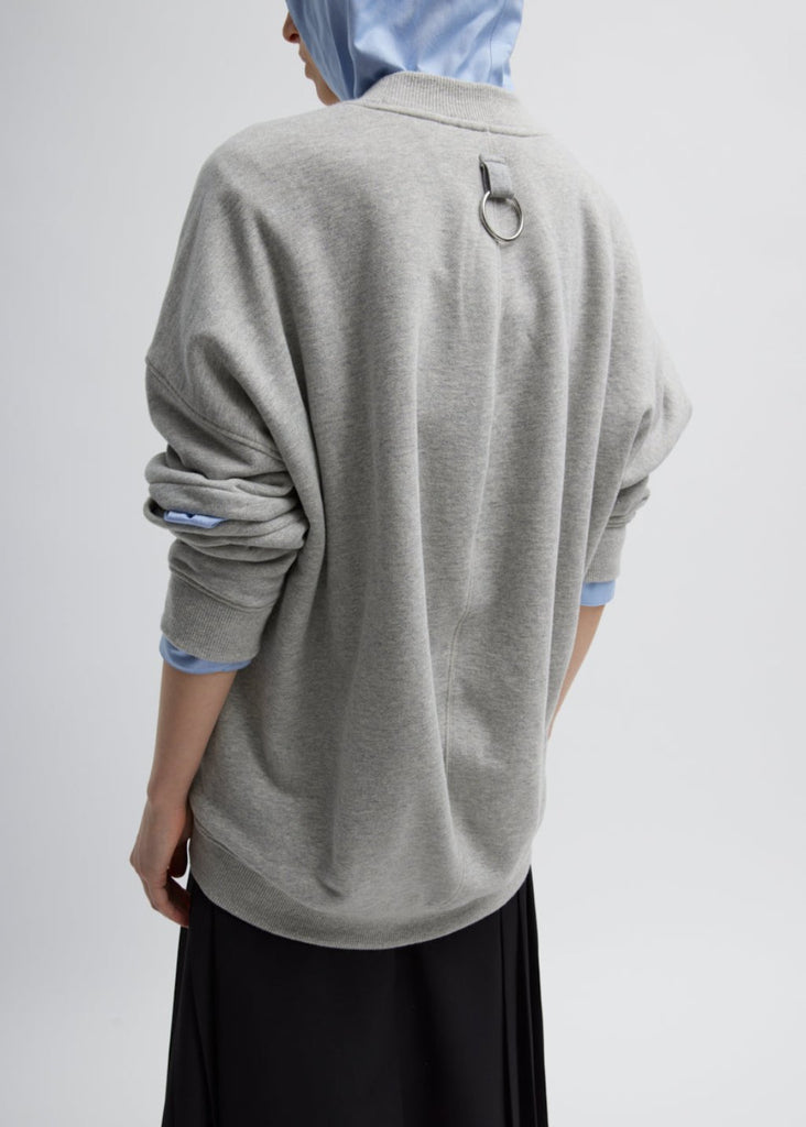 Tibi Cocoon Crewneck Sweatshirt in Grey | Tula's Online Boutique