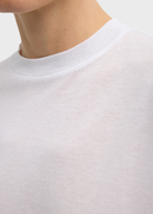 Tibi Crepe Knit Mock Neck Unisex T in White | Shop Tula