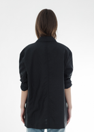 Tibi Crispy Nylon Liam Blazer in Black | Shop Tula