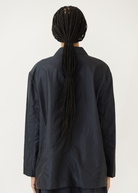 Tibi Crispy Nylon Liam Blazer in Navy | Tula's Online Boutique