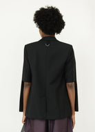 Tibi Cutout Sleeve Detail Marlon Blazer in Black | Shop Tula