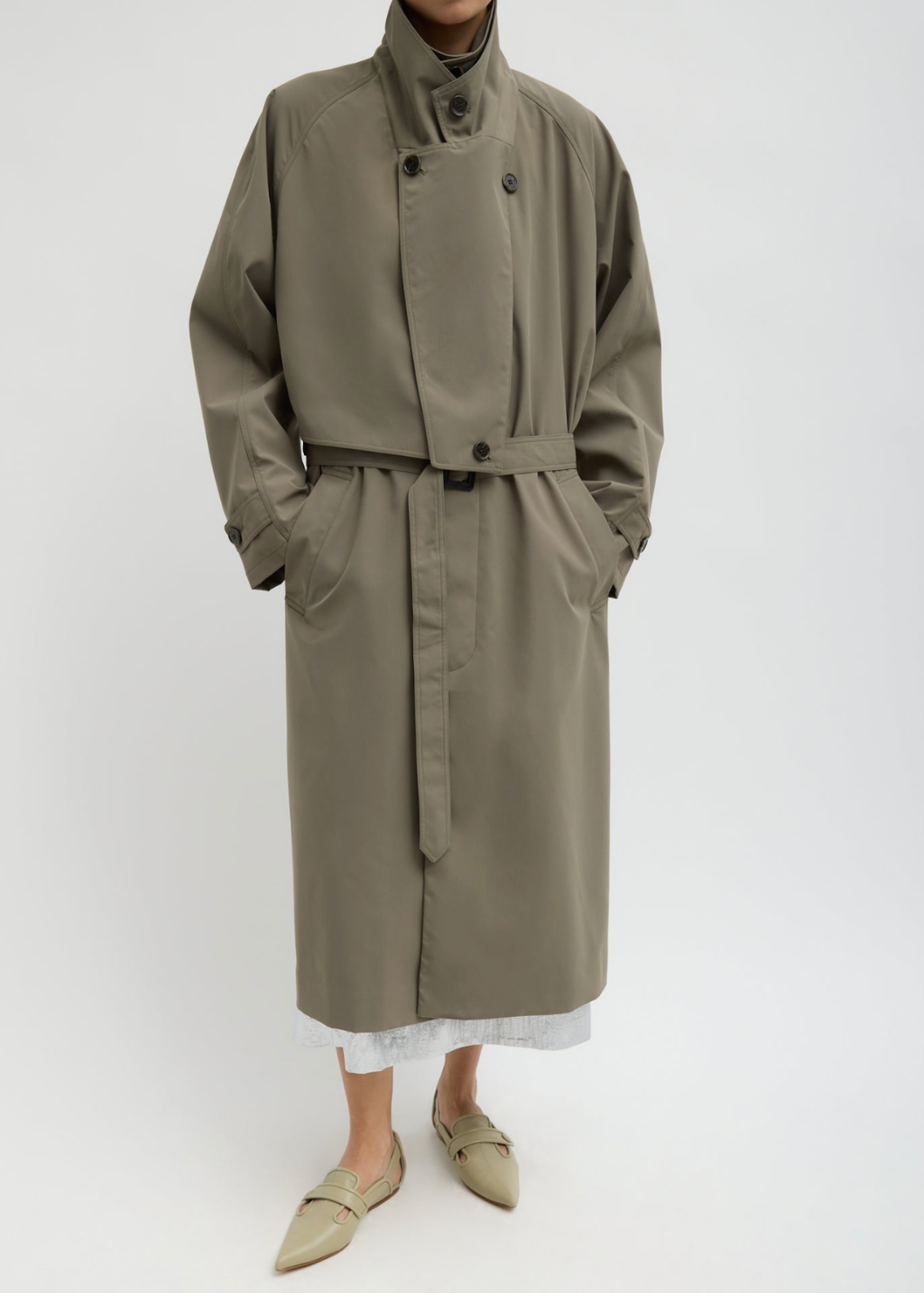 Tibi Double Collar Frank Trench | Shop Tula