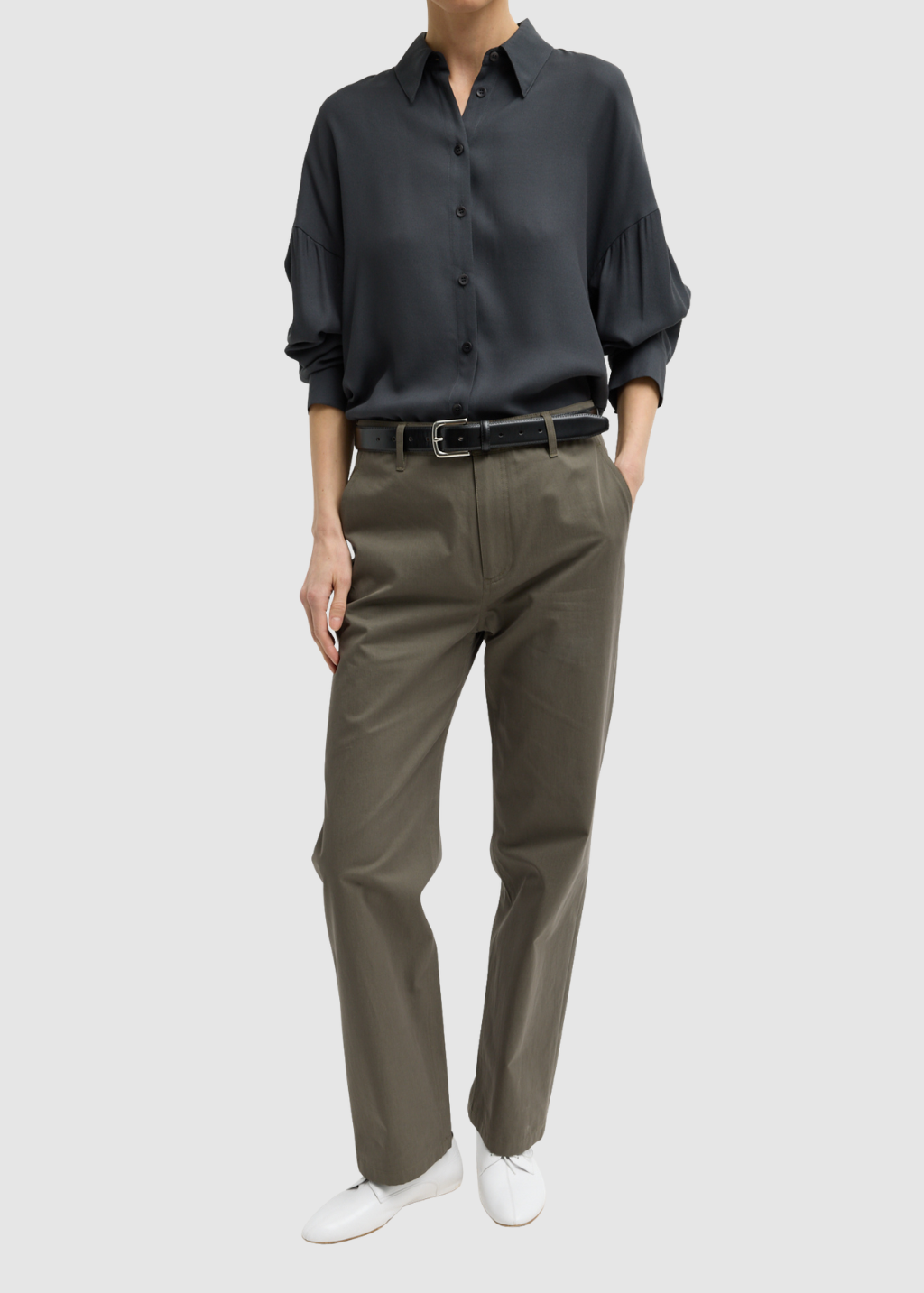 Tibi Feather Weight Eco Crepe Oversized Shirt | Shop Tula