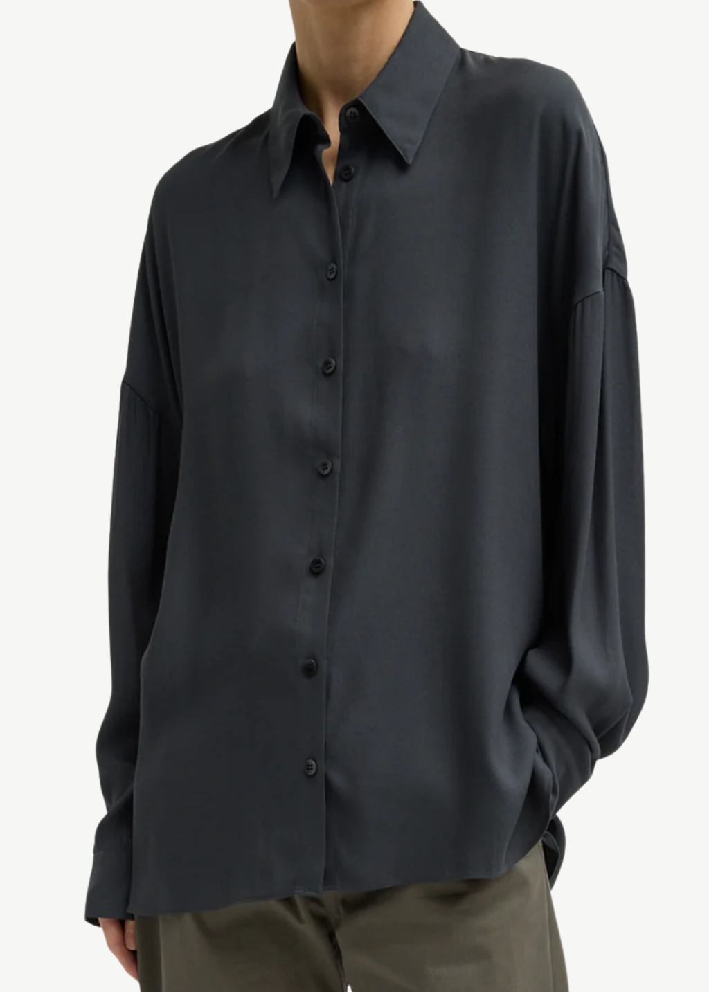 Tibi Feather Weight Eco Crepe Oversized Shirt | Shop Tula
