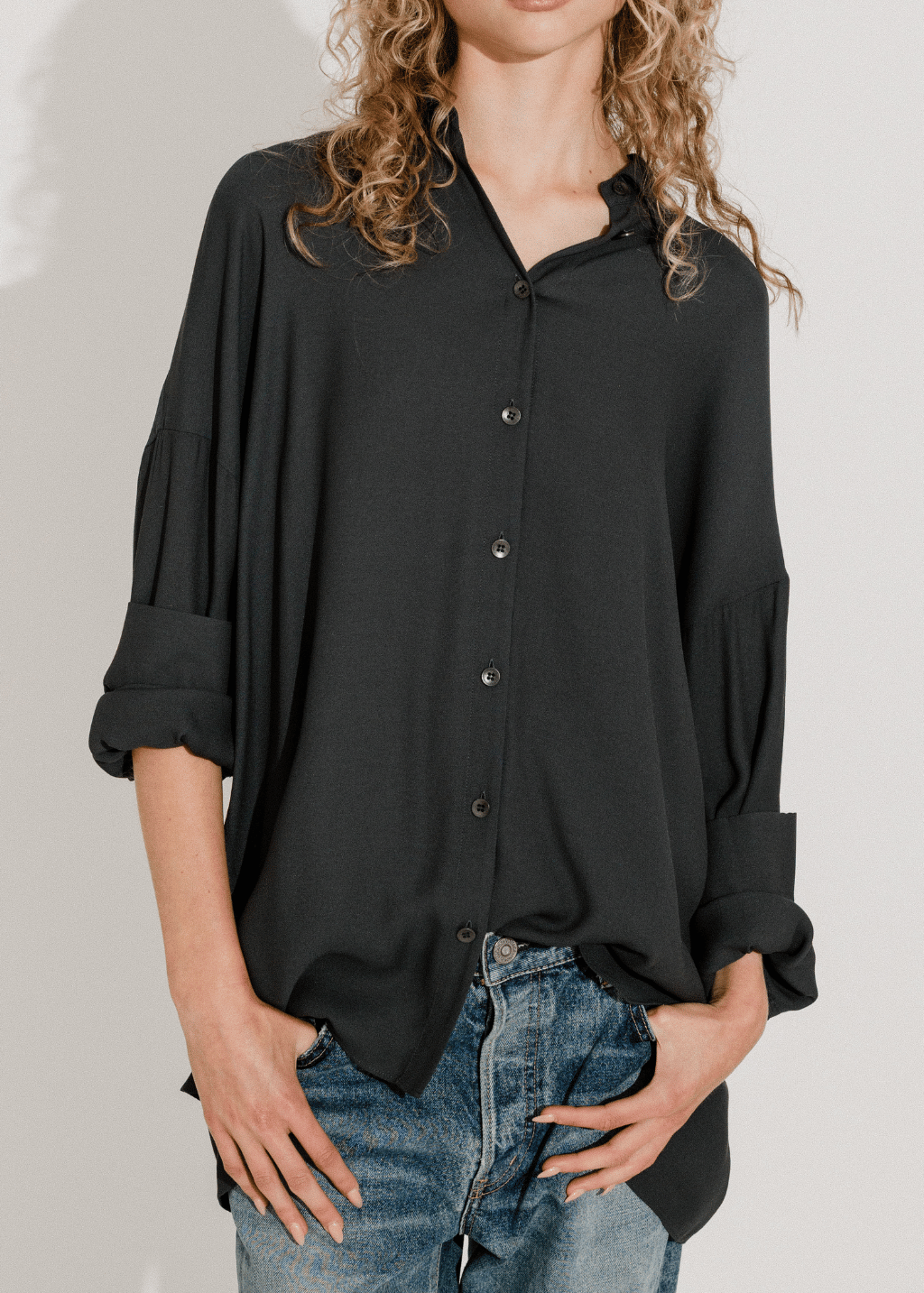 Tibi Feather Weight Eco Crepe Oversized Shirt | Shop Tula