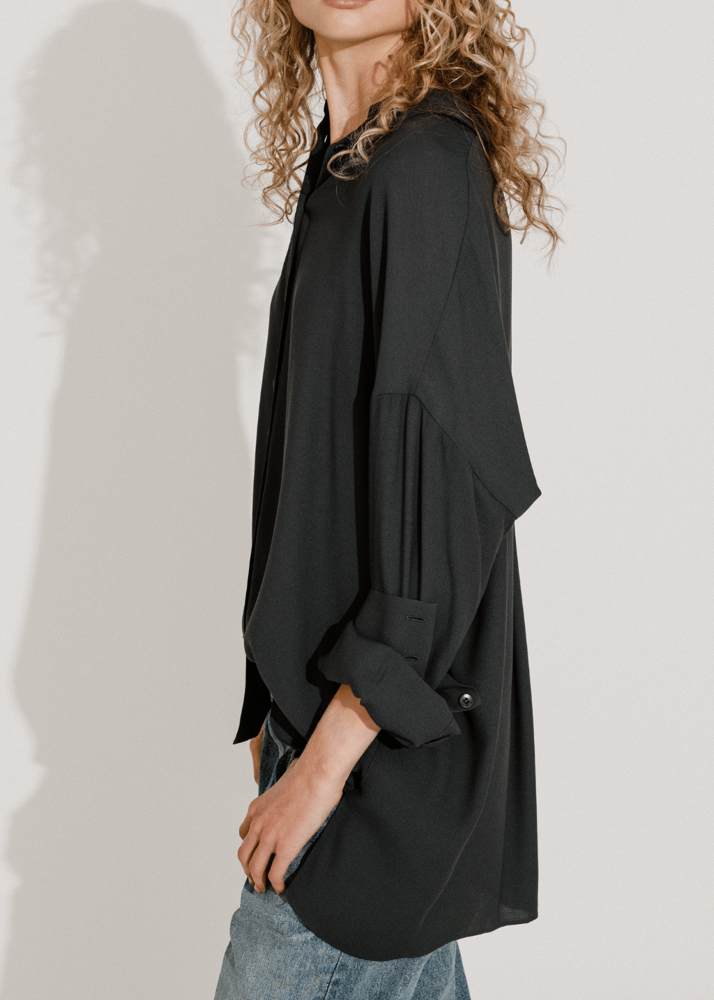 Tibi Feather Weight Eco Crepe Oversized Shirt | Shop Tula