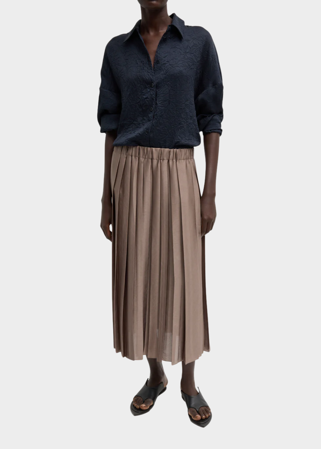 Tibi Feather Weight Pleated Pull On Skirt | Shop Tula