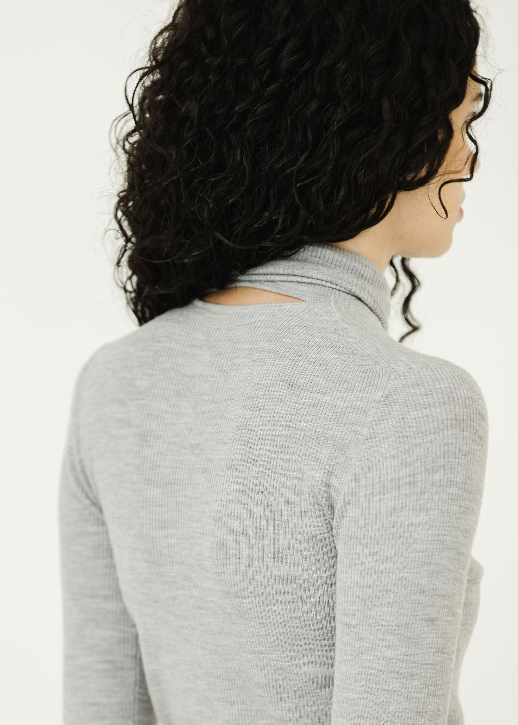Tibi Feather Weight Ribbed Turtle Neck Pullover | Shop Tula