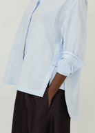 Tibi Gabe Shirt in Blue | Shop Tula