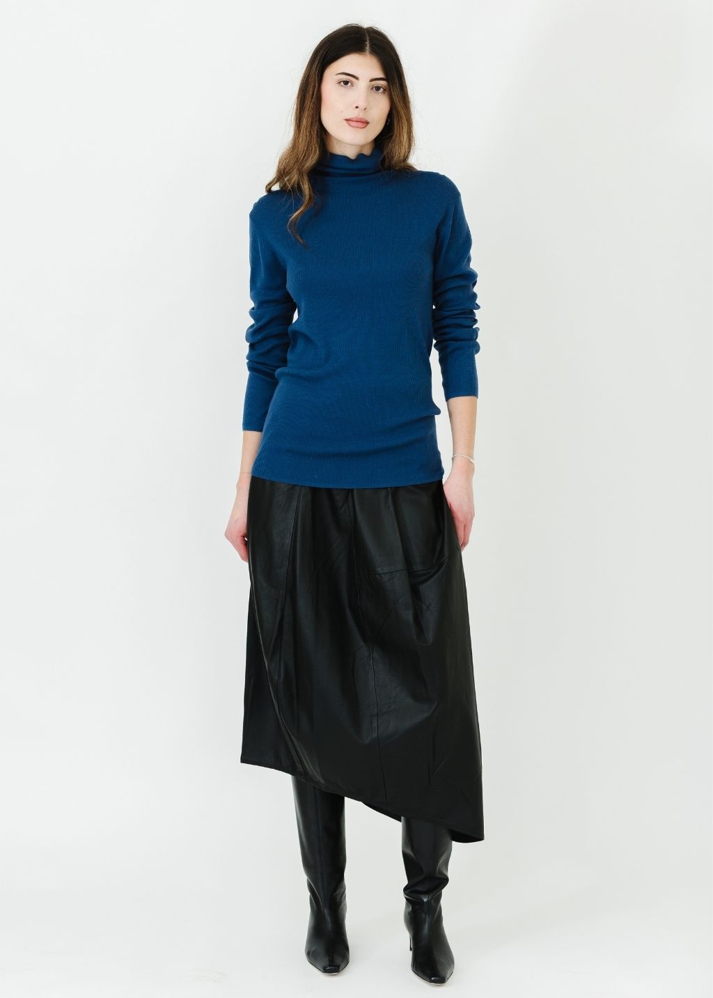 Tibi Leather Asymmetrical Balloon Skirt | Shop Tula