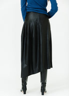 Tibi Leather Asymmetrical Balloon Skirt Back | Shop Tula