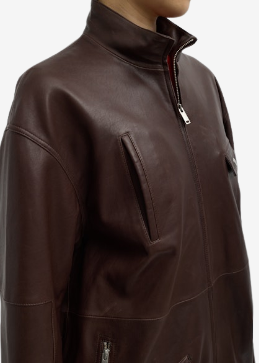 Tibi Leather Moto Bomber | Shop Tula