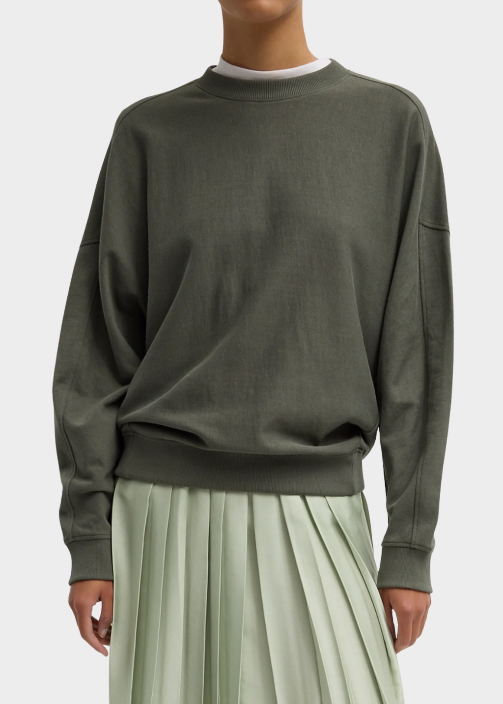 Tibi Light Weight Sweatshirting Crewneck Sweatshirt | Shop Tula