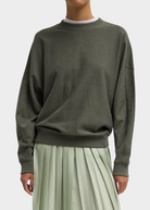 Tibi Light Weight Sweatshirting Crewneck Sweatshirt | Shop Tula