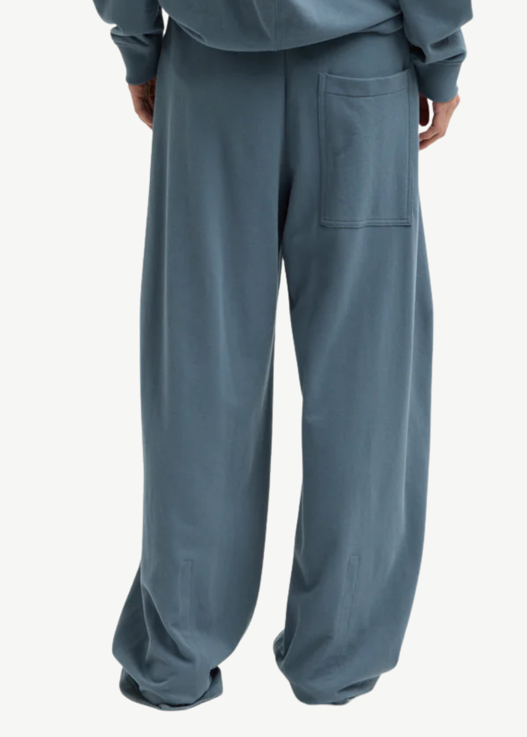Tibi Light Weight Sweatshirting Winslow Pant in Blue Grey | Shop Tula