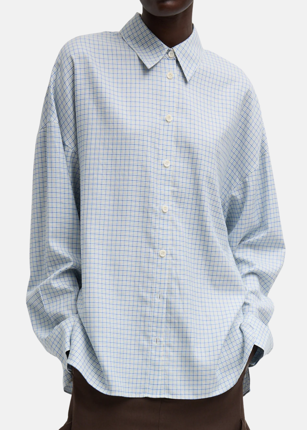 Tibi Linus Check Oversized Shirt | Shop Tula