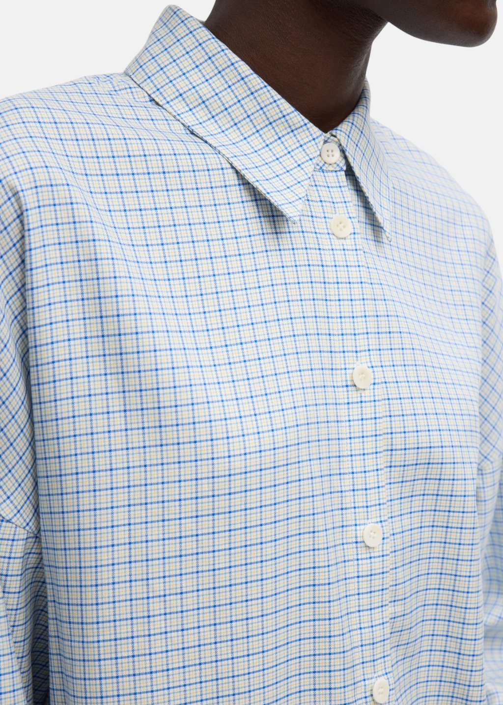 Tibi Linus Check Oversized Shirt | Shop Tula